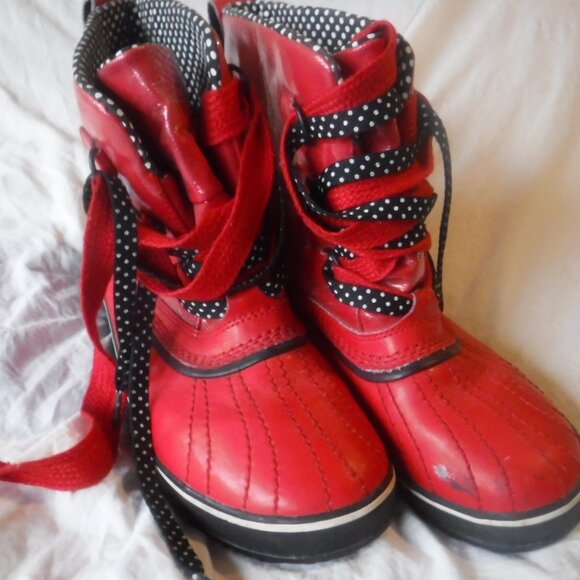 womens Red Sorel Winter Boots Womens Size 9 1/2 - Picture 1 of 9